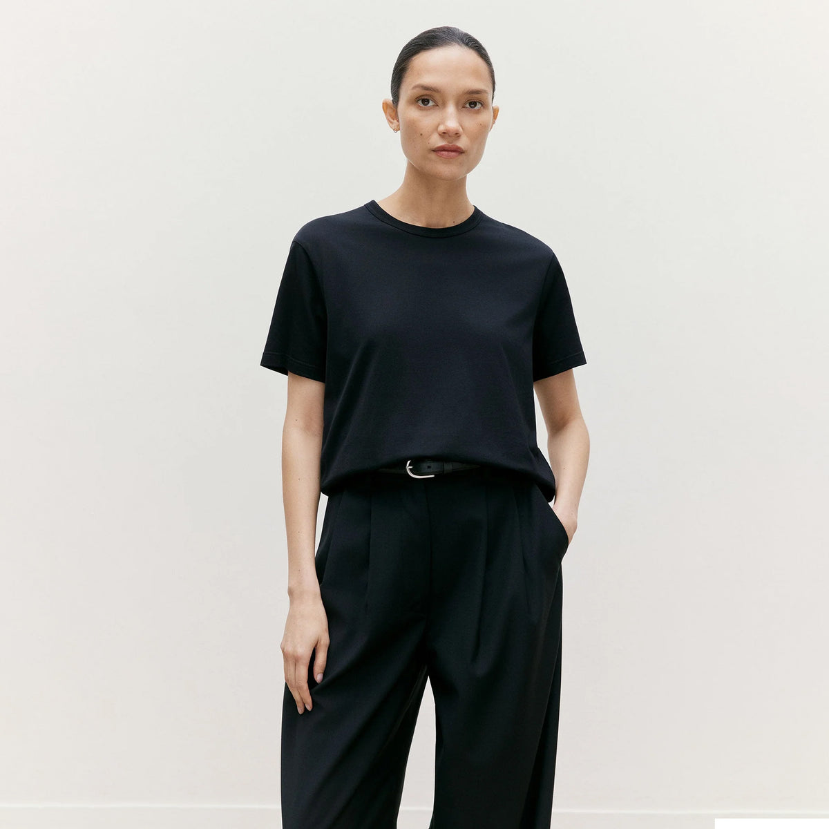 Sunspel Womens Everyday T-Shirt Black
