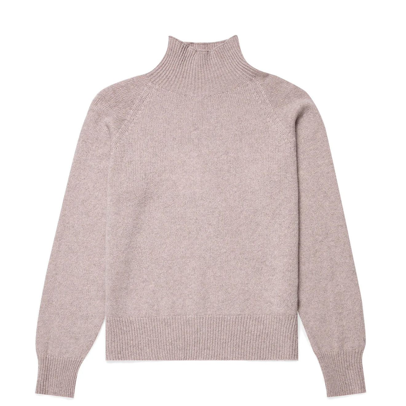Sunspel Womens Funnel Neck Jumper Pale Pink Twist