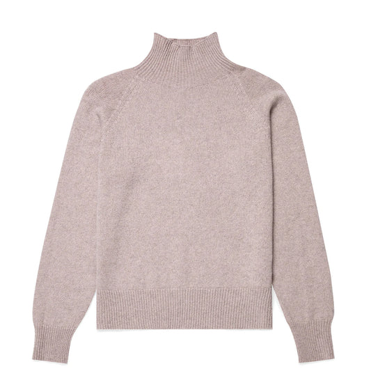 Sunspel Womens Funnel Neck Jumper Pale Pink Twist