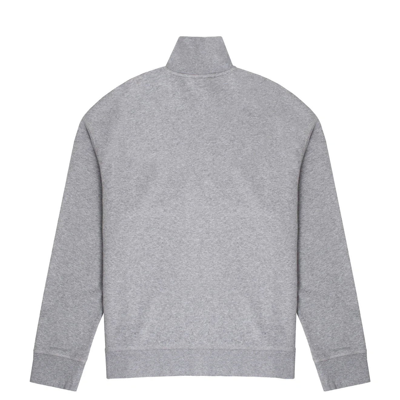 Sunspel Womens Half Zip Loopback Sweatshirt Grey Melange