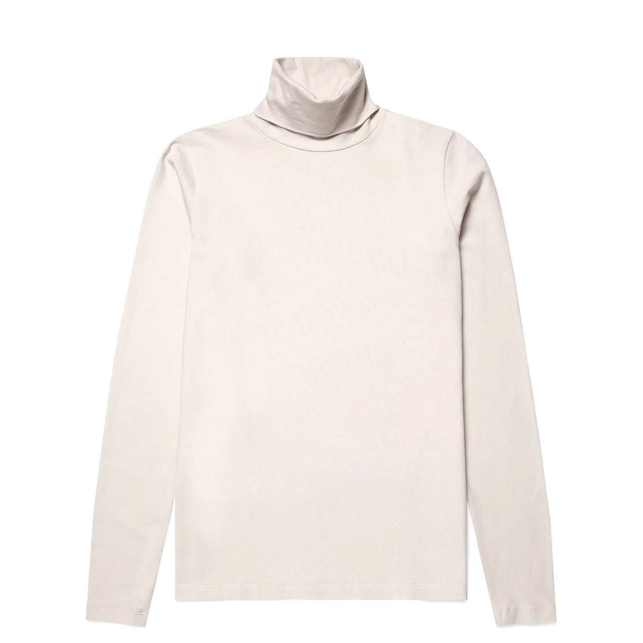 Sunspel Womens L/S Roll Neck Top Ecru