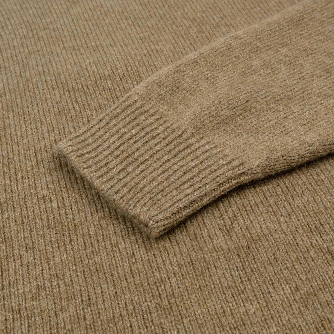 Sunspel Womens Lambswool Crew Mink - pam pam 