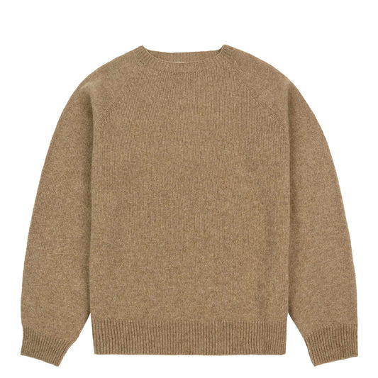 Sunspel Womens Lambswool Crew Mink - pam pam