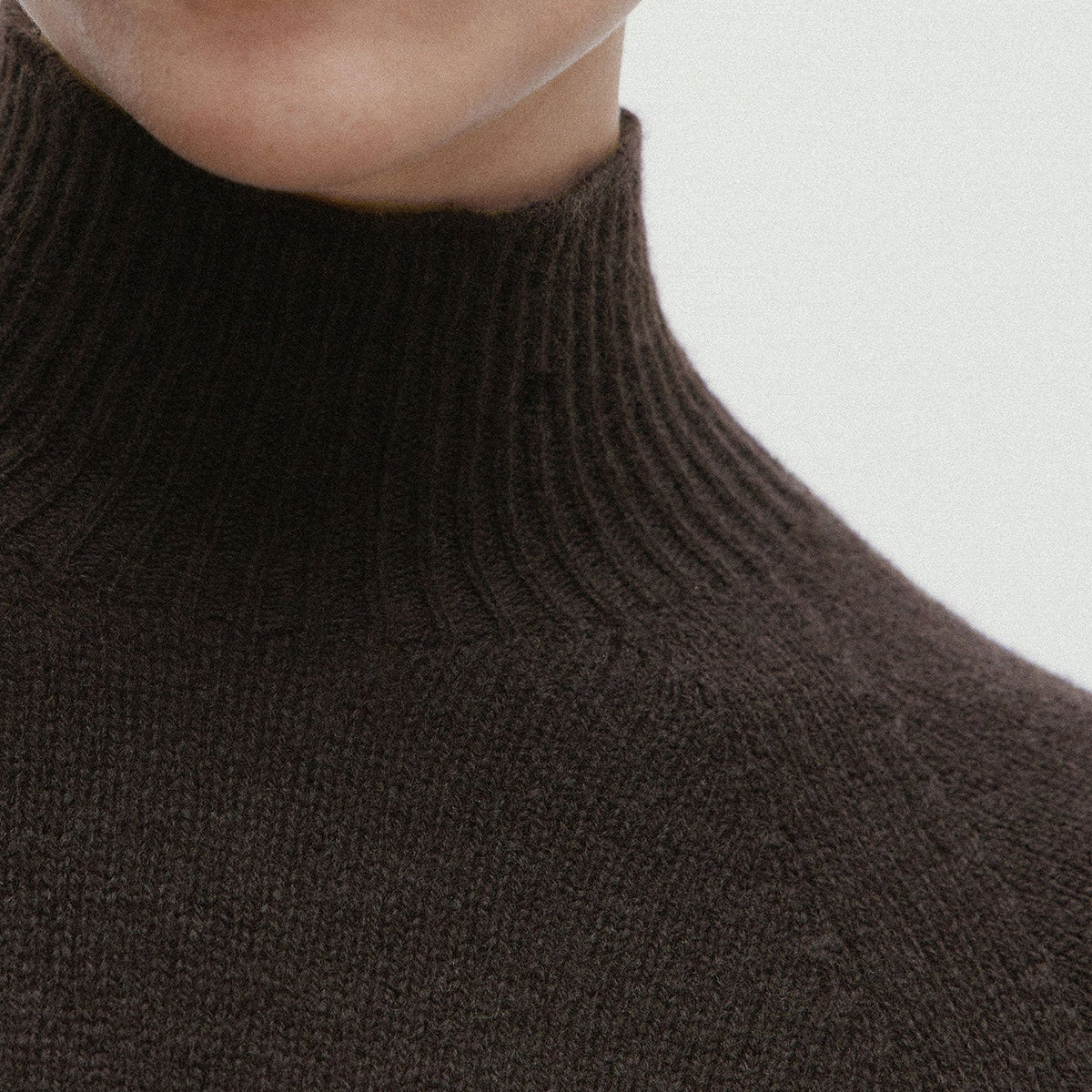 Sunspel Womens Lambswool Funnel Neck Jumper Truffle