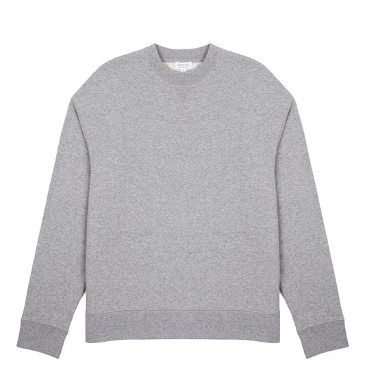 Sunspel Womens Loopback Sweatshirt Grey Melange