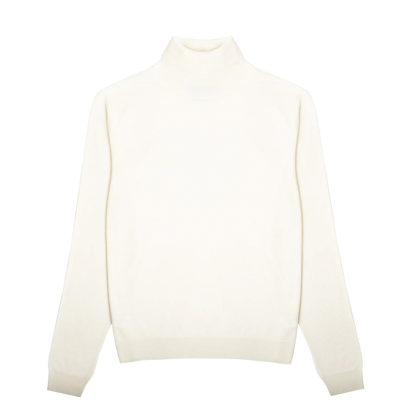 Sunspel Womens Merino Silk Roll Neck Sweater Ivory