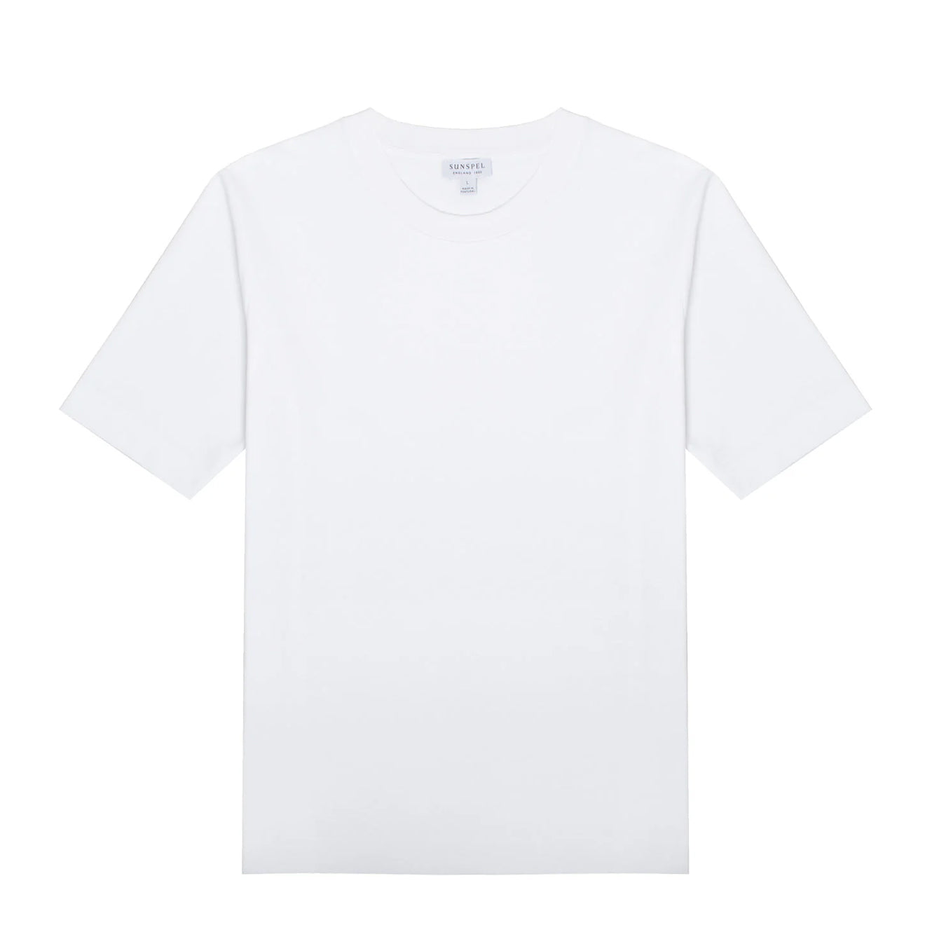 Sunspel Womens Mid Sleeve T-Shirt White