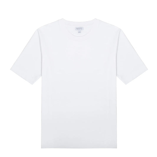 Sunspel Womens Mid Sleeve T-Shirt White
