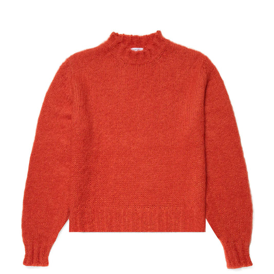 Sunspel Womens Mohair Silk Crew Neck Jumper Magma