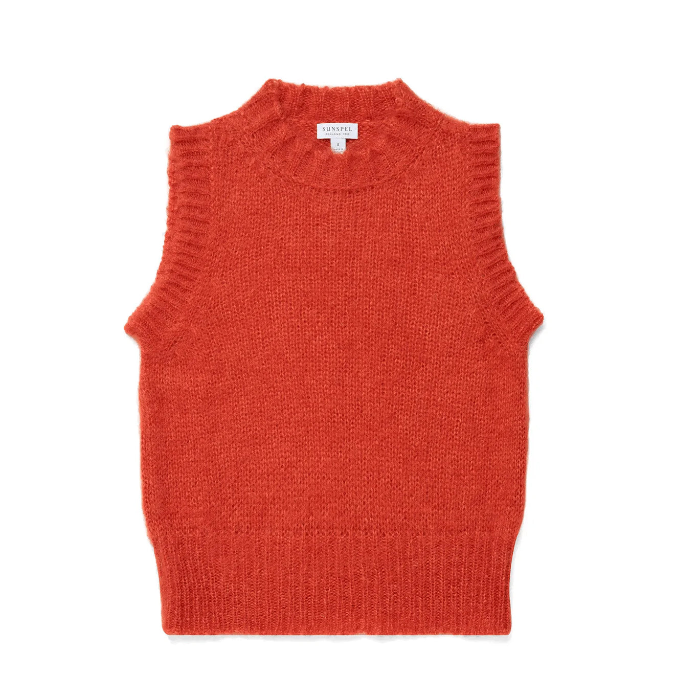 Sunspel Womens Mohair Silk Vest Magma