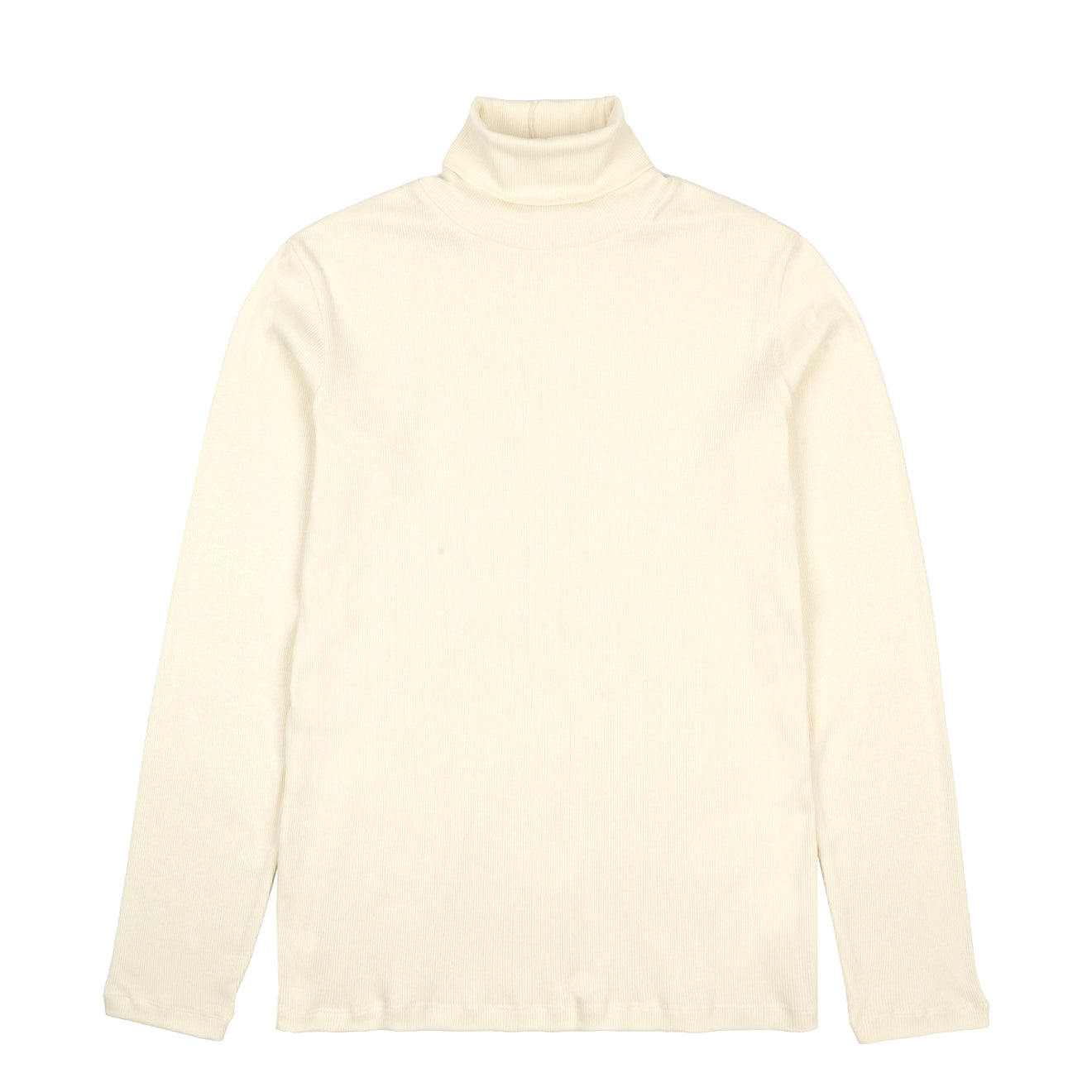 Sunspel Womens Rib L/S Roll Neck Ecru - pam pam 