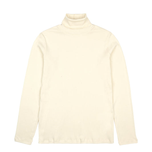 Sunspel Womens Rib L/S Roll Neck Ecru - pam pam