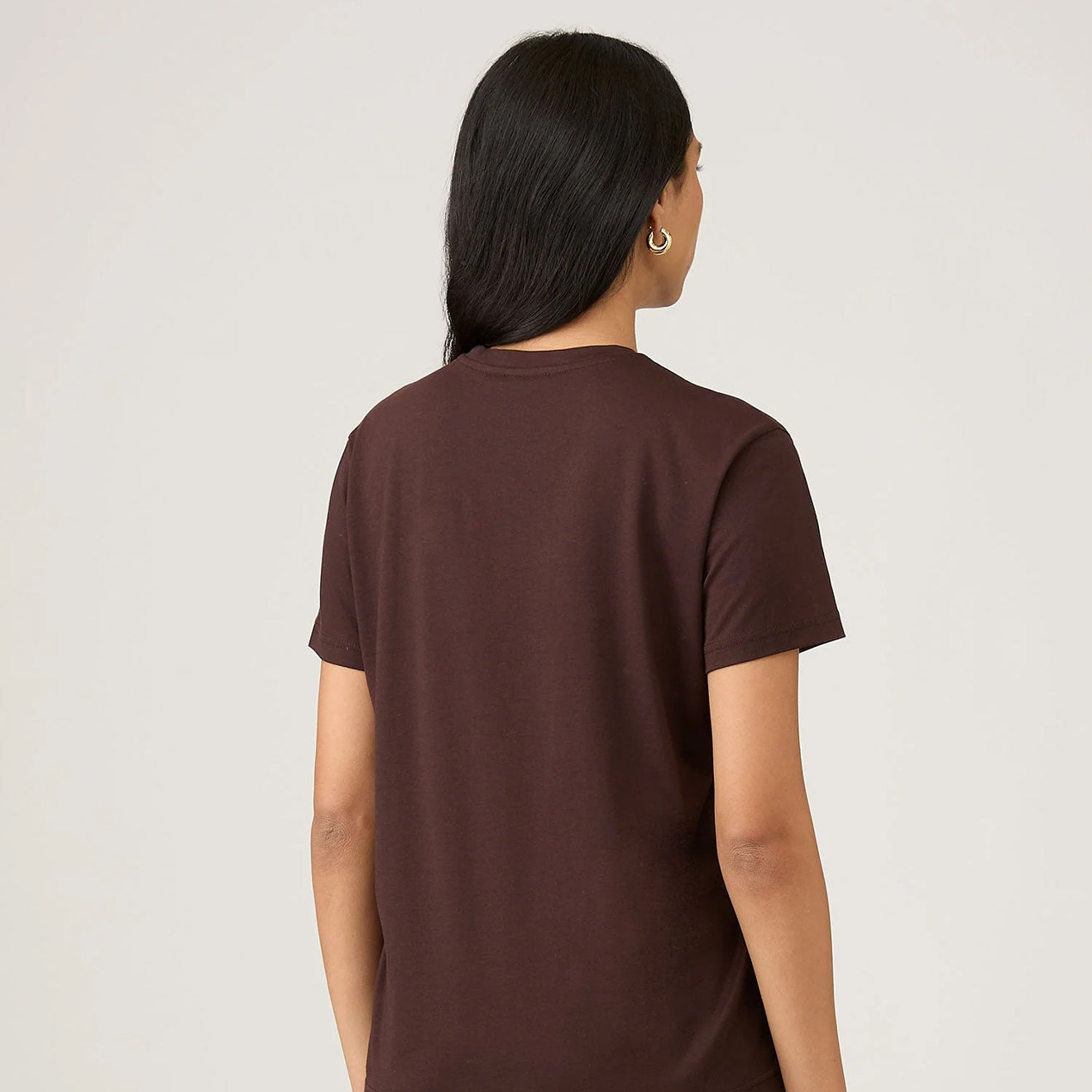 Sunspel Womens S/S Boy Fit T-Shirt Truffle - pam pam 