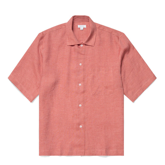 Sunspel Womens S/S Shirt Burnt Sienna