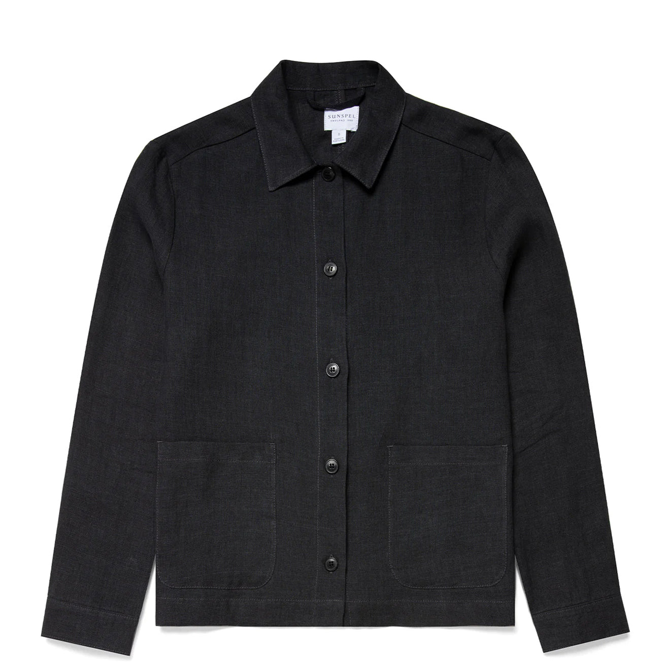 Sunspel Womens Twin Pocket Jacket Black