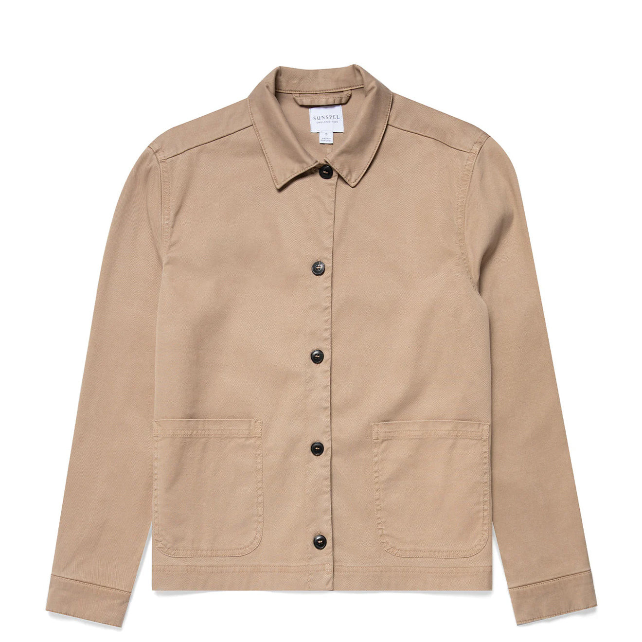 Sunspel Womens Twin Pocket Jacket Stone