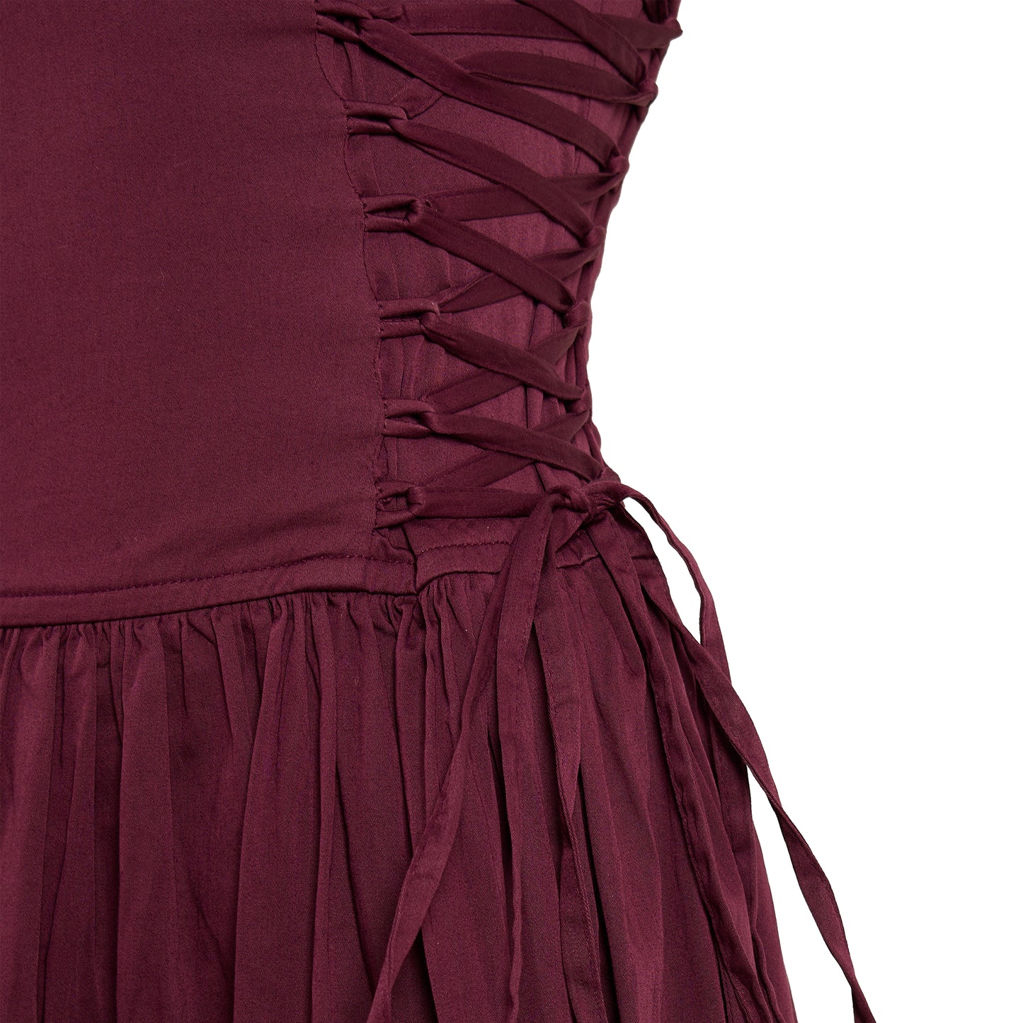 Damson Madder Angelina Cotton Satin Dress Fig - pam pam 