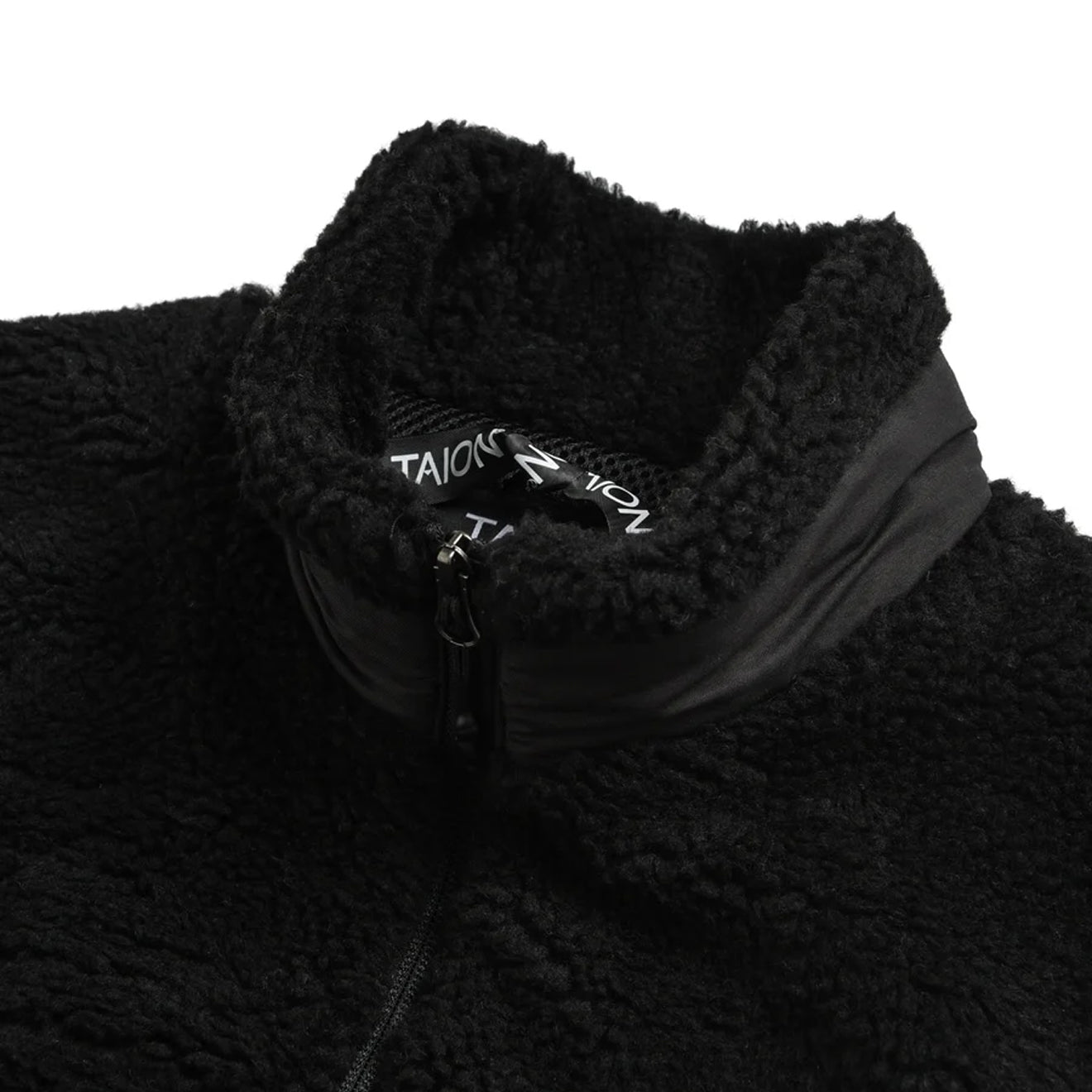 Taion Mountain W-Zip Boa Hi Neck Vest Black / Black