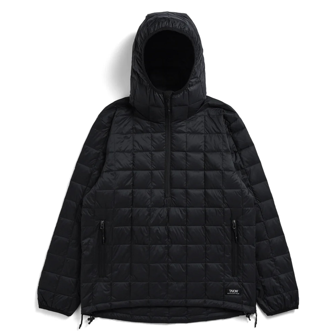 Taion Mountain W-Zip Pull-Over Light Down Hoodie Black