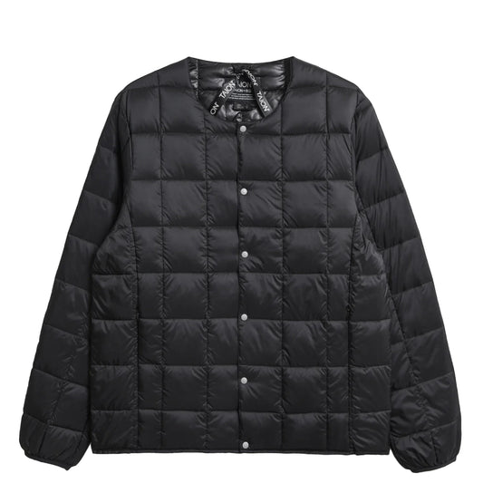 Taion Womens Crew Neck Button Down Jacket Black