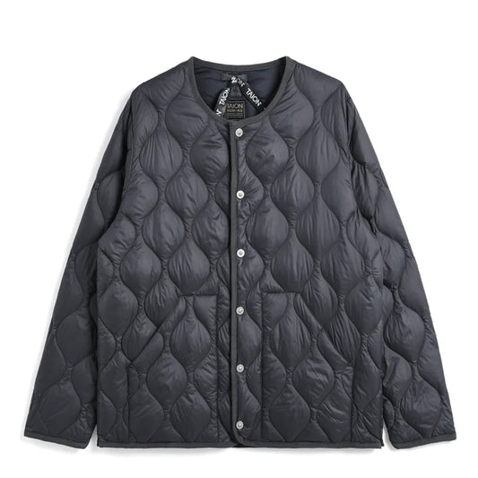 Taion Womens Military Crew Neck Down Jacket Soft Shell Dark Navy