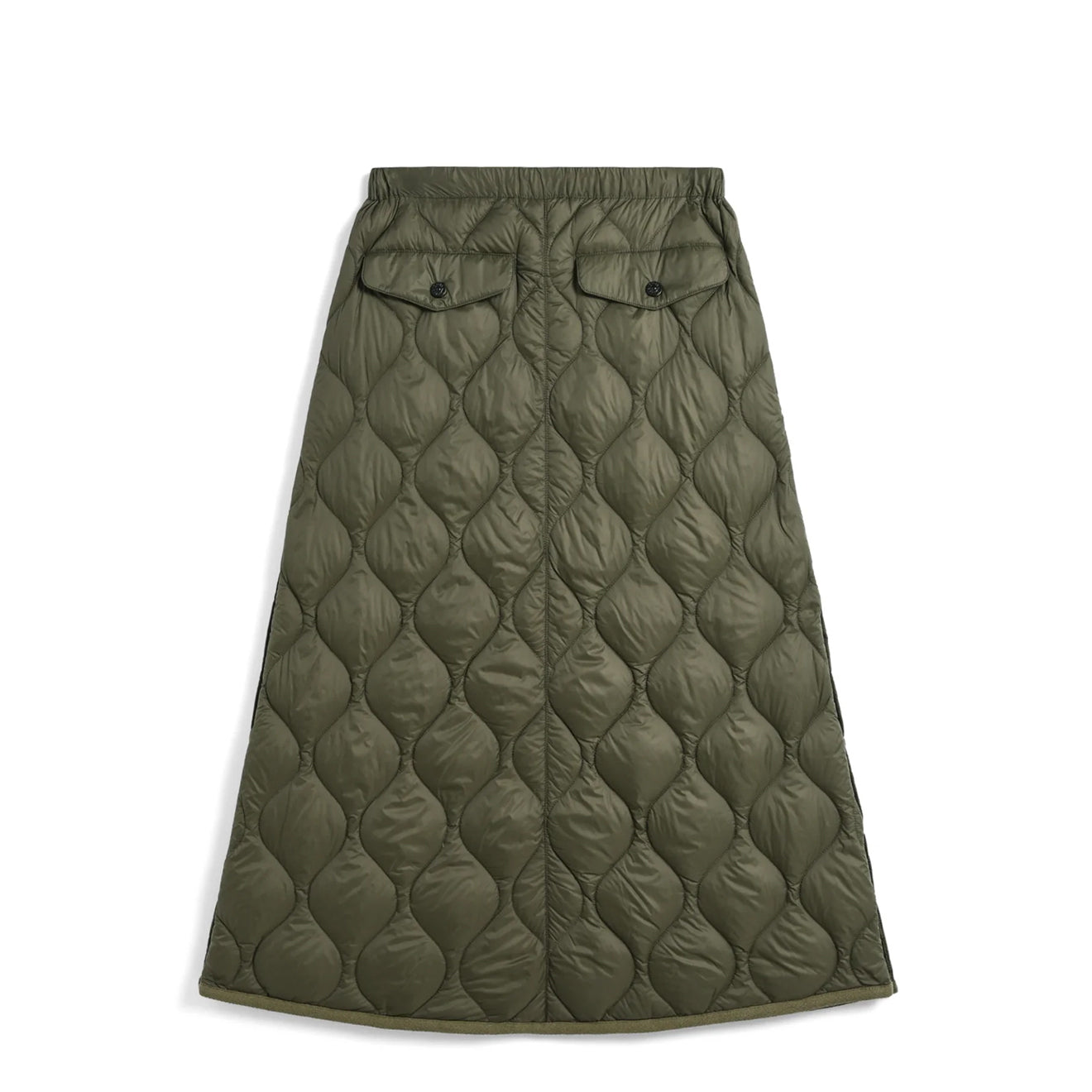 Taion Womens Military Snap Button Down Skirt Dark Sage Green - pam pam 