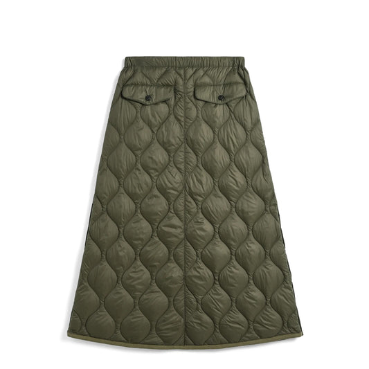 Taion Womens Military Snap Button Down Skirt Dark Sage Green - pam pam