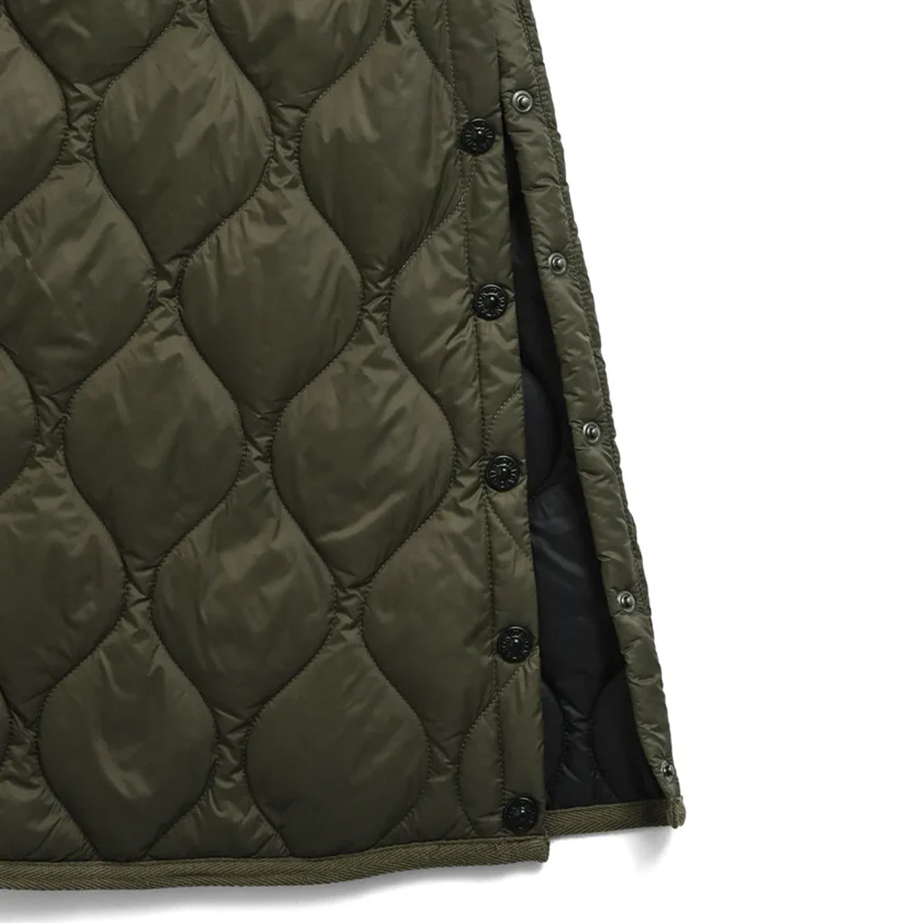 Taion Womens Military Snap Button Down Skirt Soft Shell Dark Olive