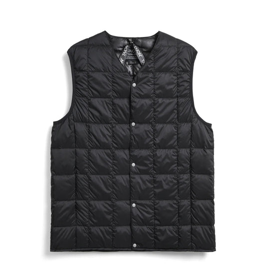 Taion Womens V-Neck Button Down Vest Black