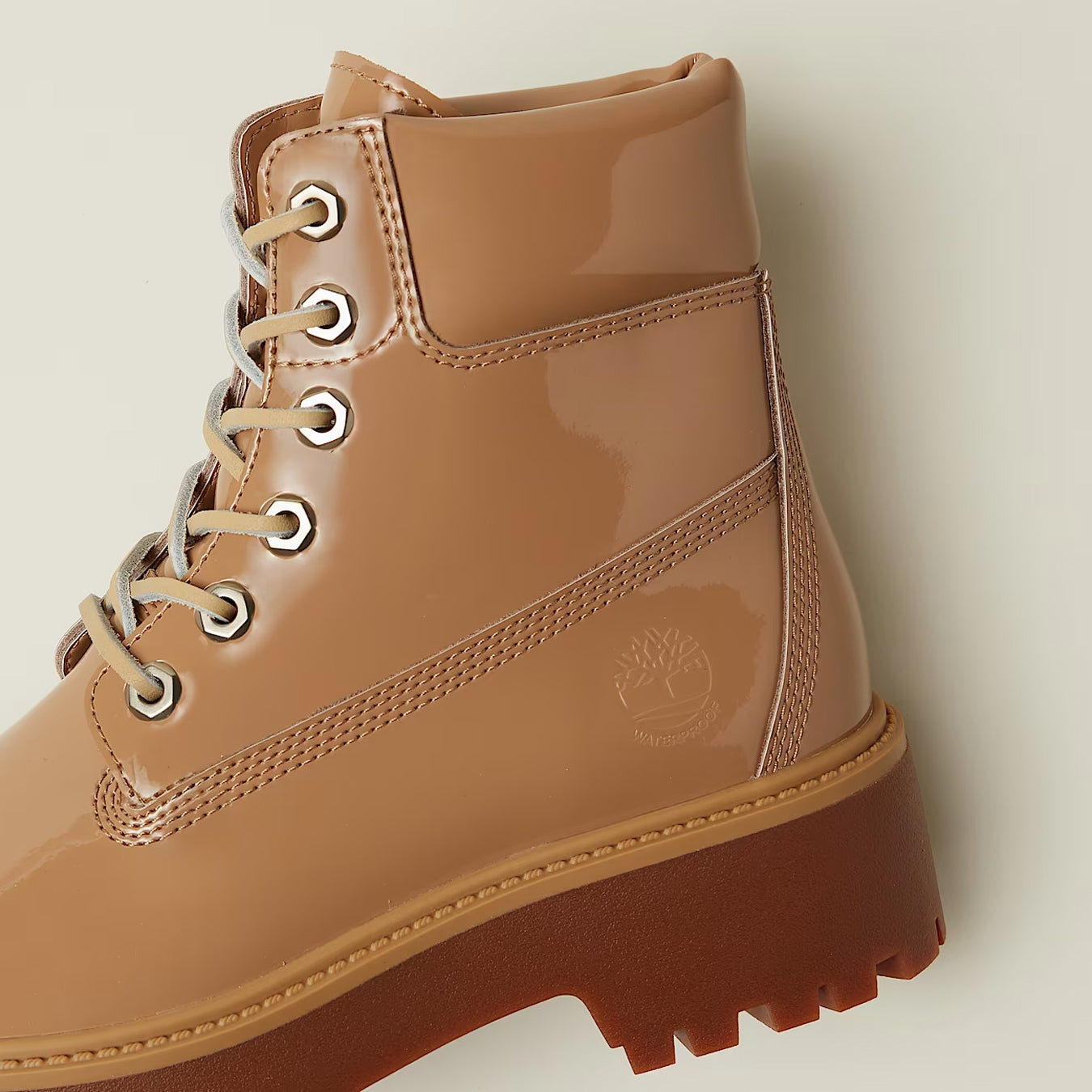 Timberland Womens Stone Street 6-Inch Waterproof Platform Boot Beige - pam pam 