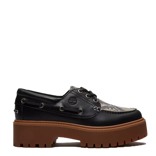 Timberland Womens Stone Street Platform Boat Shoe Black - pam pam