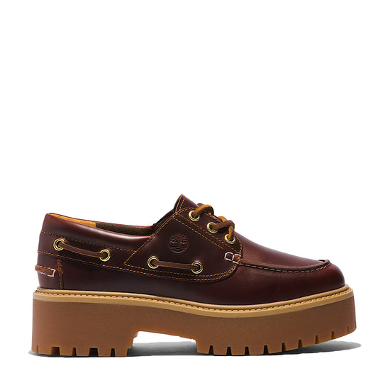 Timberland Womens Stone Street Platform Boat Shoe Rootbeer - pam pam
