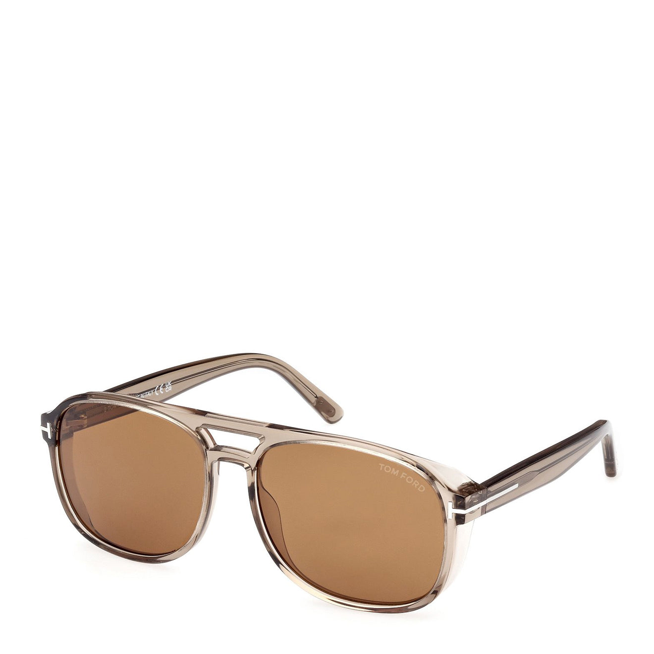 Tom Ford Rosco Sunglasses FT1022 45E 58 Shiny Light Brown