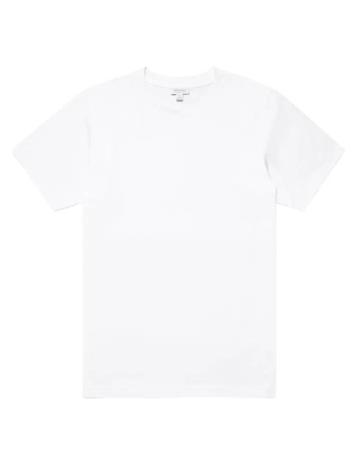 Sunspel Womens Boy-Fit Crew Neck T-Shirt White