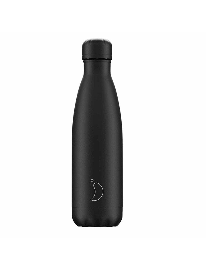 Chillys 500ml Water Bottle Monochrome All Black