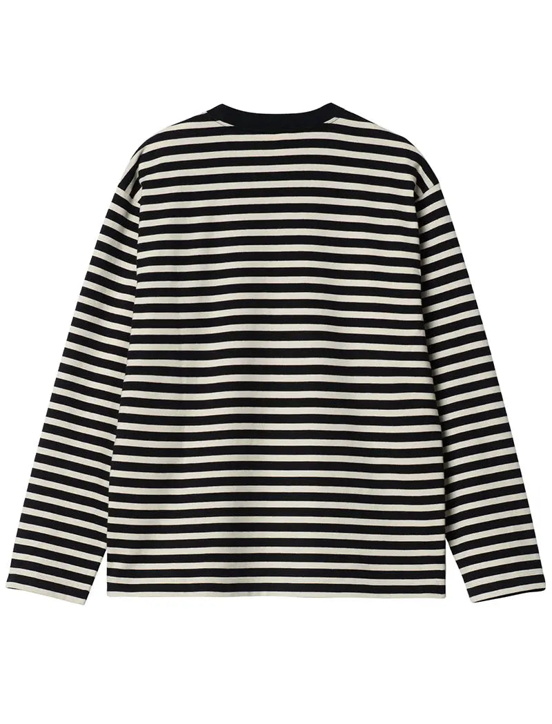 Carhartt L/S T-Shirt Seidler Stripe Black / White - Womenswear