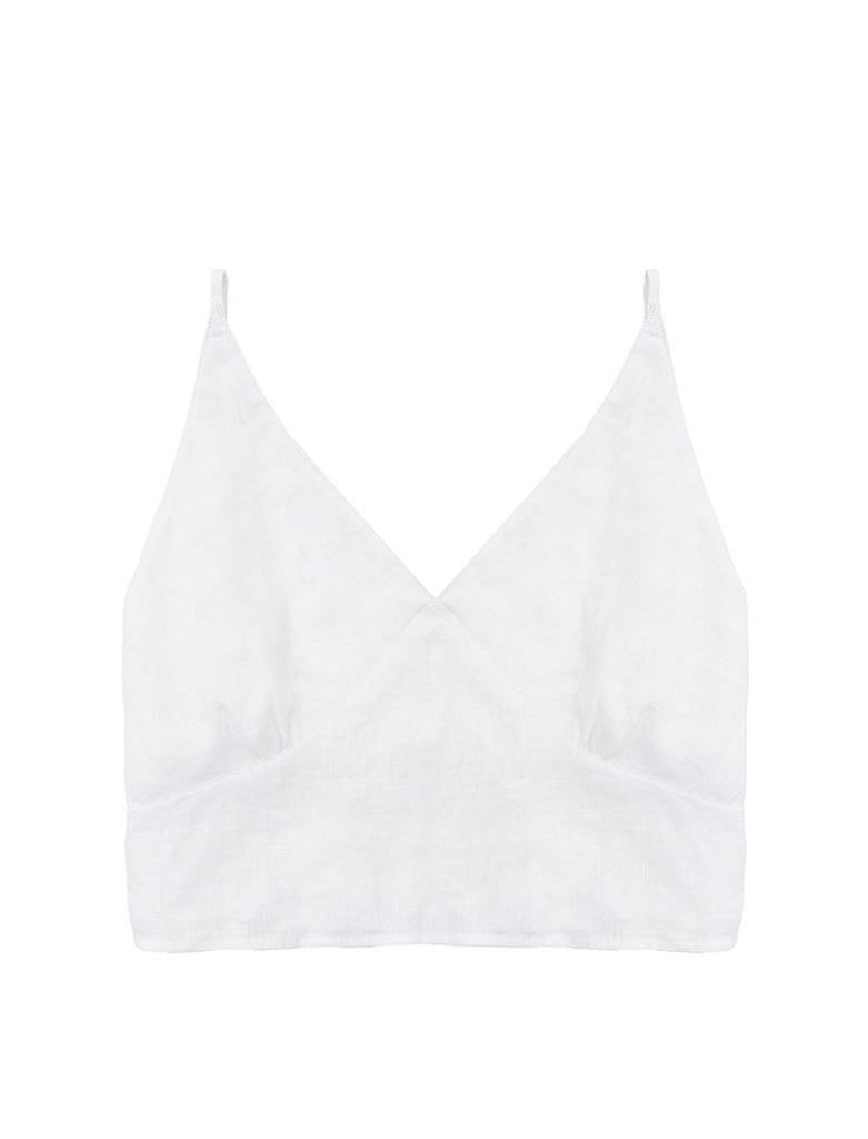 Arthur Cropped Bust Top Bright White
