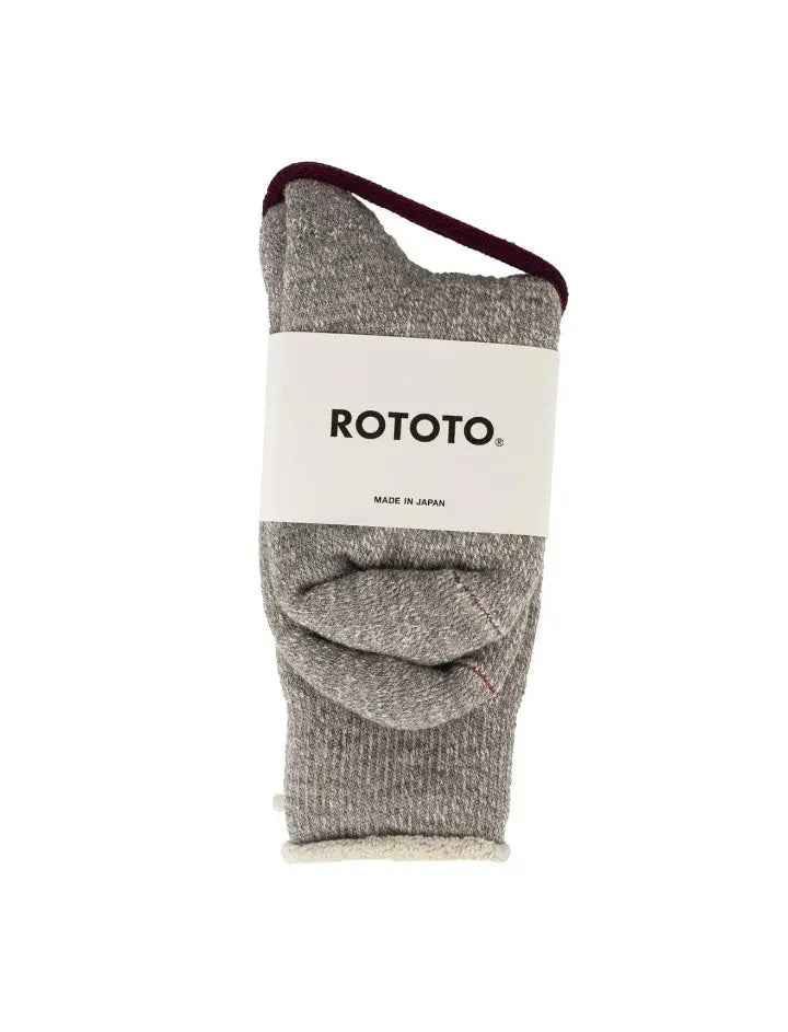 RoToTo Double Face Socks Mid Gray