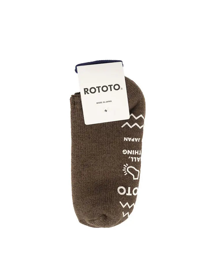 RoToTo Pile Slipper Socks Mix Brown