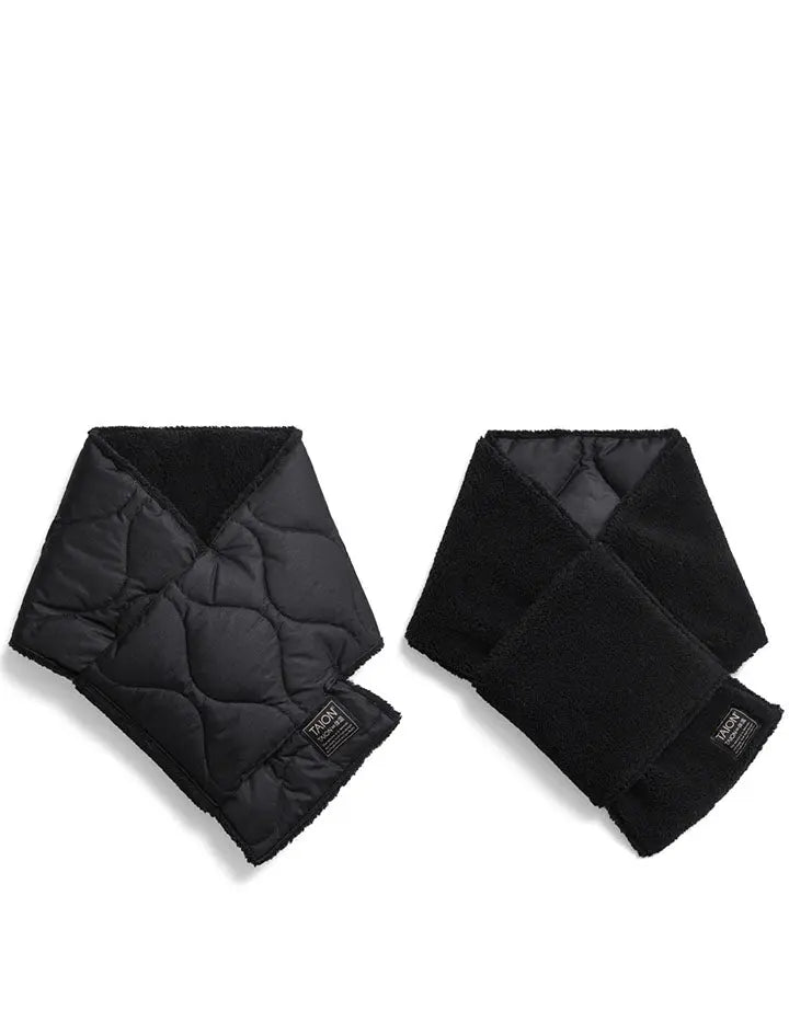 Taion Military Reversible Down Scarf Black / Black