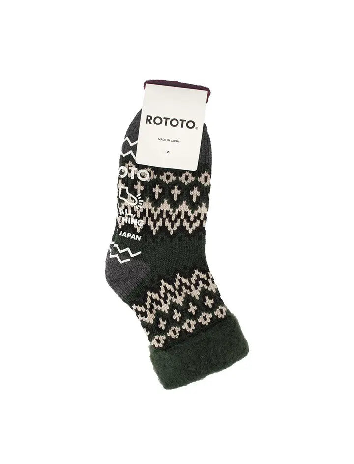 RoToTo Comfy Room Socks Nordic Dark Green