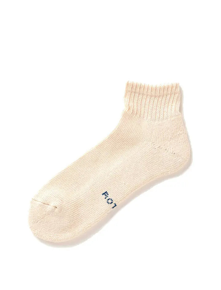 RoToTo Organic Daily 3 Pack Ankle Socks Ecru / Gray