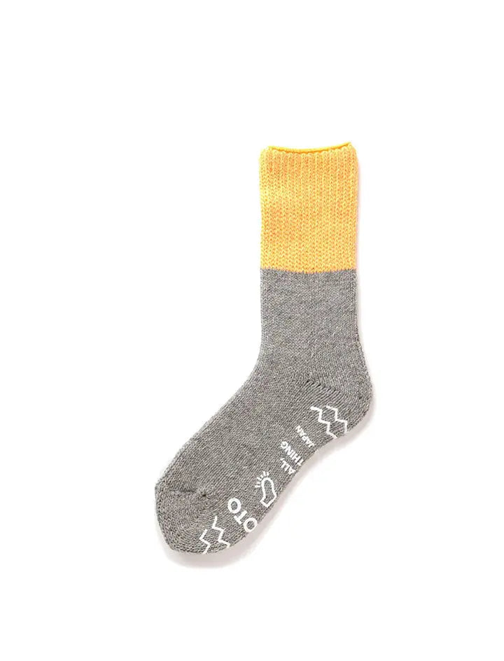 RoToTo Teasel Socks Yellow / Light Gray