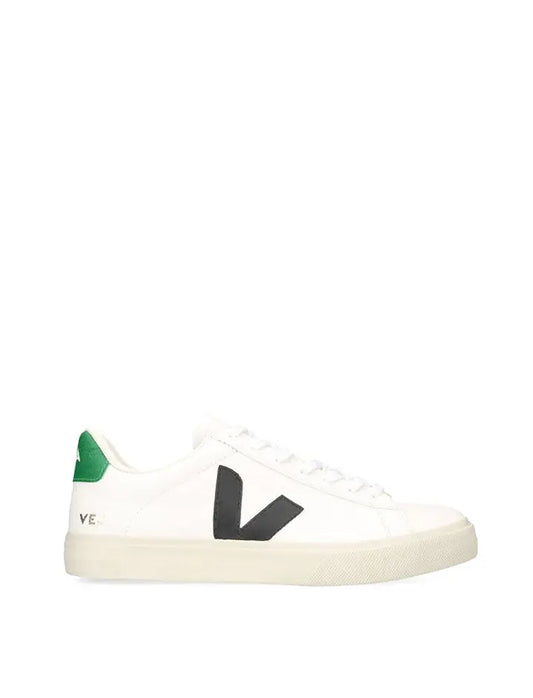 Veja Campo Chromefree Leather Trainer Extra-White Black Emeraude Veja