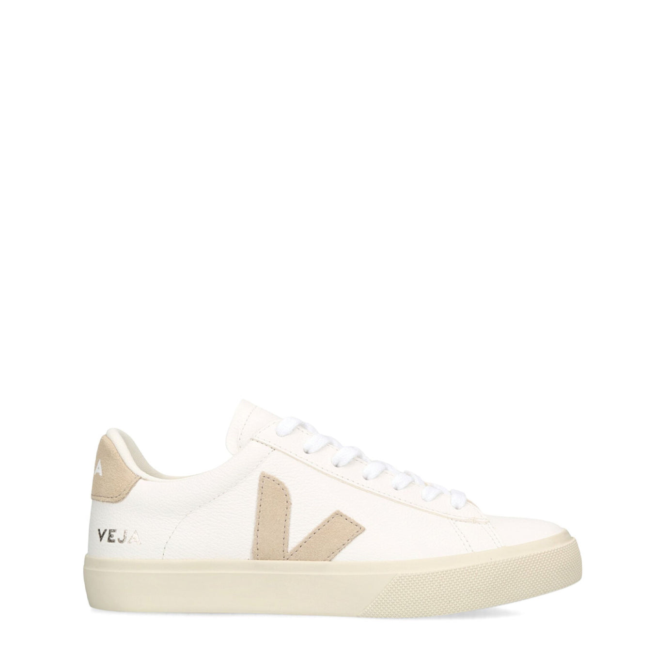 Veja Womens Campo Chromefree Leather Trainer Extra-White Almond - pam pam 