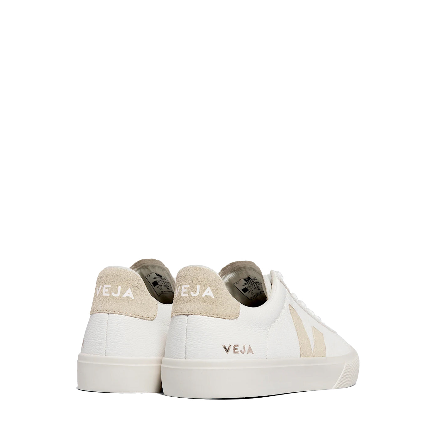 Veja Womens Campo Chromefree Leather Trainer Extra-White Almond - pam pam 