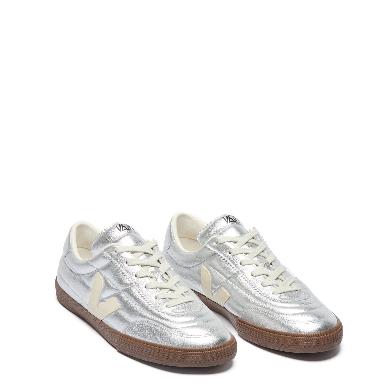 Veja Womens Panenka Leather Silver Pierre Bark - pam pam 