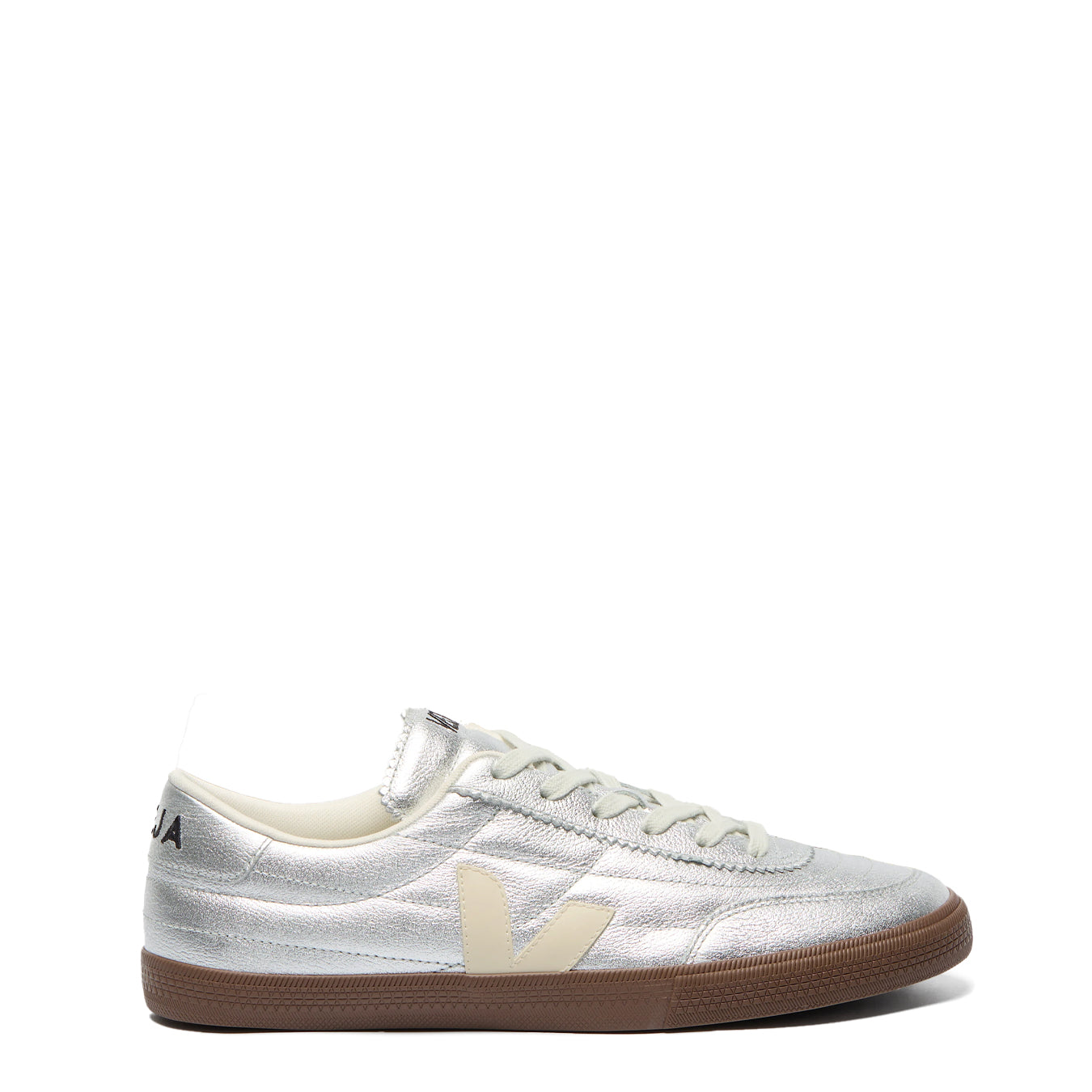 Veja Womens Panenka Leather Silver Pierre Bark - pam pam 