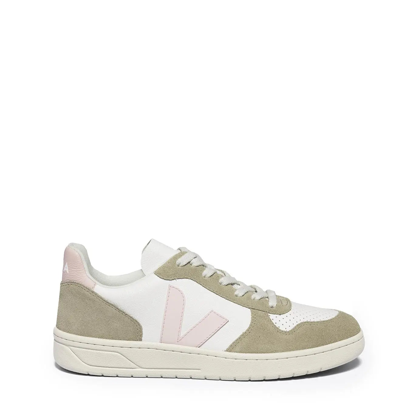 Veja Womens V-10 Chromefree Leather White Petale Sahara