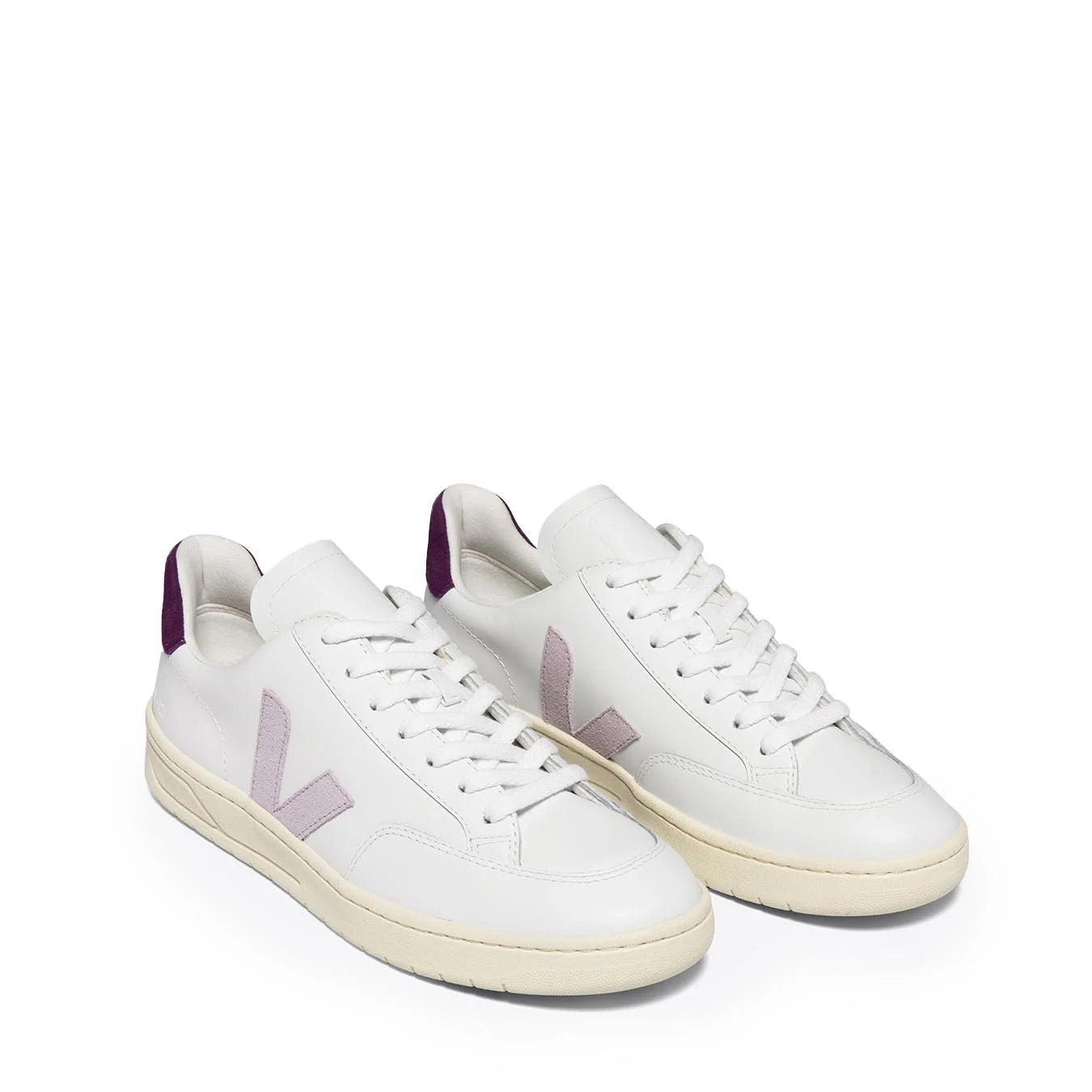 Veja Womens V-12 Extra White Parme Magenta Trainer